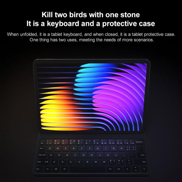 For Xiaomi Pad 7 / 7 Pro Original Xiaomi Keyboard Double-sided Protective Case Smart Leather Tablet Case(Black) by Xiaomi