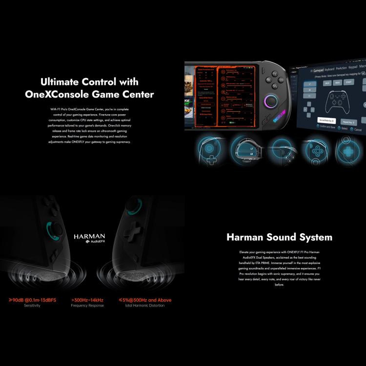 ONE-NETBOOK OneXPlayer F1 Pro 7 inch Handheld Game Console, 32GB+2TB, Windows 11 AMD Ryzen 7 8840U(EU Plug) by ONE-NETBOOK