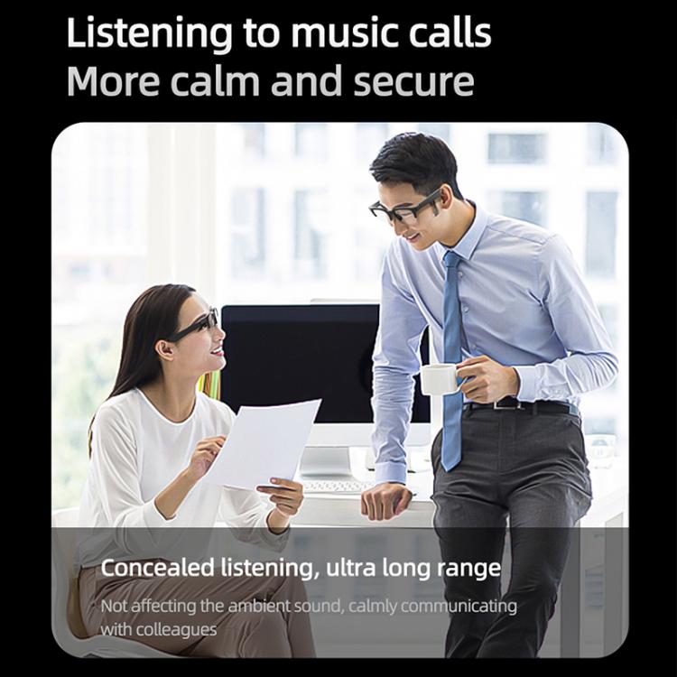 E60 ENC Noise Reduction Smart Audio Bluetooth Glasses(Transparent) by bashfashion