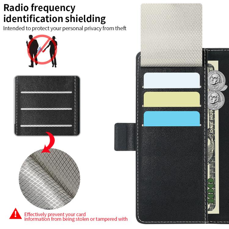 For Samsung Galaxy Z Fold6 VIETAO Integrated Spliced Leather Phone Case with Elastic Bowl Strap(Black) by VIETAO