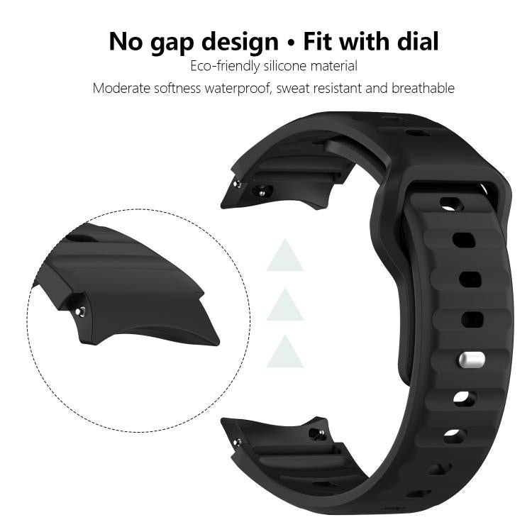 For Samsung Galaxy Watch7 / 6 / 5 Kalebol Reverse Buckle Wave Pattern Silicone Strap(Starlight) by Kalebol