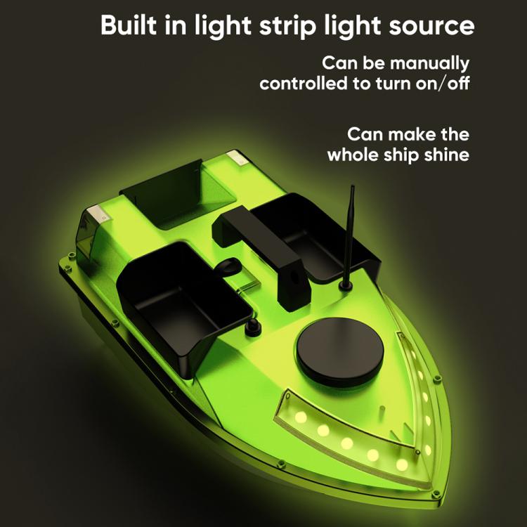 D20 Three Hoppers Smart Control Fishing Bait Boat Support GPS Built-in Light Strip, Plug:EU Plug by bashfashion