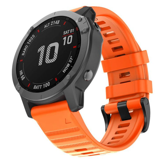 For Garmin QuickFit 22mm Kalebol Concave Texture Silicone Watch Band(Orange) by Kalebol