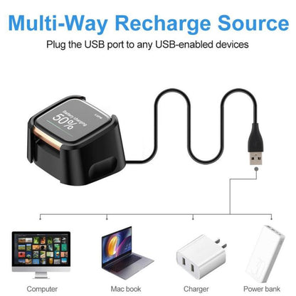 For Fitbit Versa 2 xDfind USB-A Port Watch Charging Dock Base Stand Holder, Length: 1m(Black) by xDfind