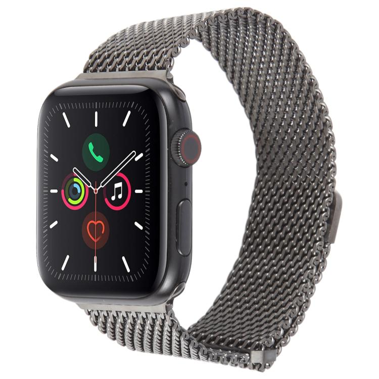 For Apple Watch 46mm / 49mm / 45mm / 44mm Double-section Magnetic Milanese Titanium Watch Band(Titanium Color) by bashfashion