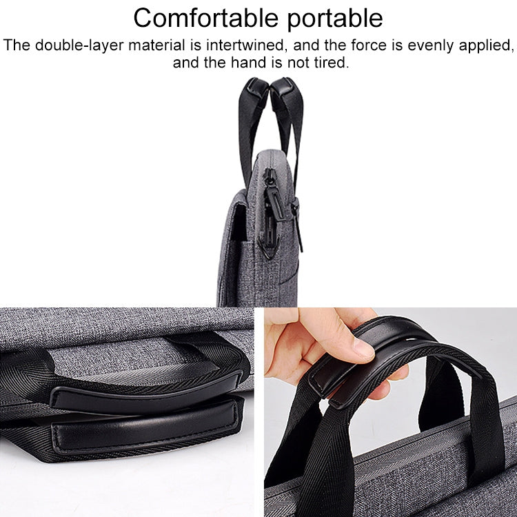 ST08 Handheld Briefcase Carrying Storage Bag without Shoulder Strap for 13.3 inch Laptop(Black) by bashfashion