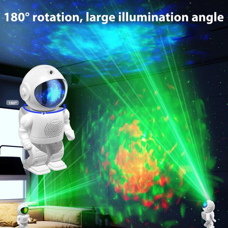 Astronaut Starry Projection Lamp Remote Control Laser Light, Style:Bluetooth Version(White) by bashfashion