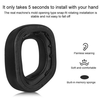 1 Pair Velvet Replacement Earpads For Corsair HS80 Max / HS80 USB Wired / HS81 RGB(Grey) by bashfashion