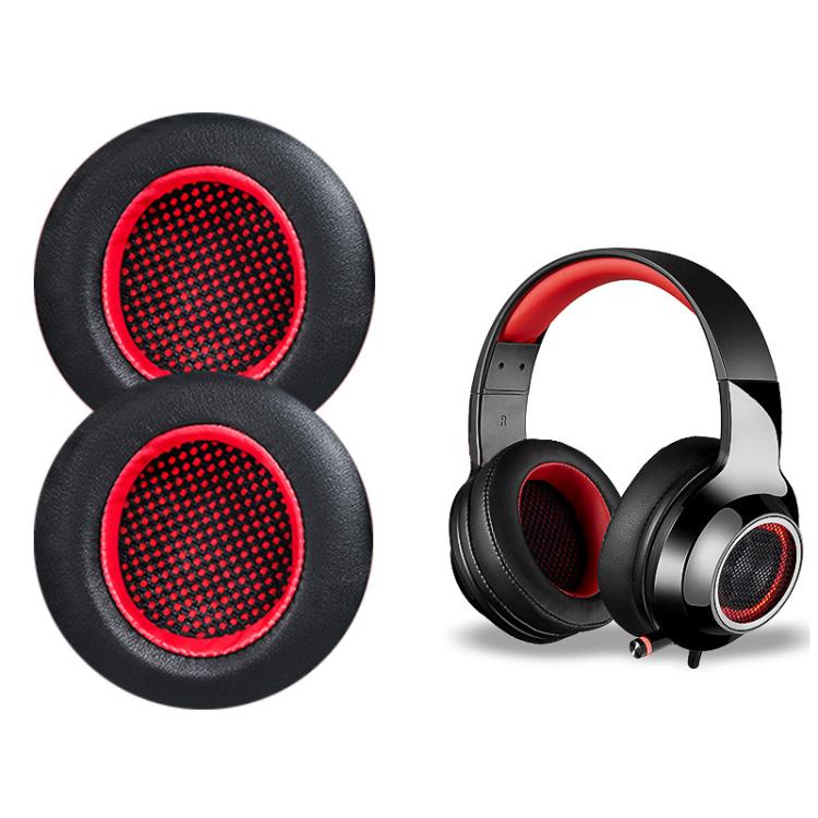 2pcs Mesh Replacement Earpads For EDIFIER HECATE G4(Black Red) by bashfashion