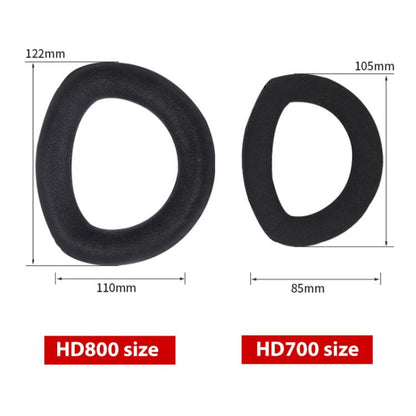 1 Pair Snap-on Replacement Earpads For Sennheiser HD800 / HD800S, Material:Flannel Stitching(Black) by bashfashion