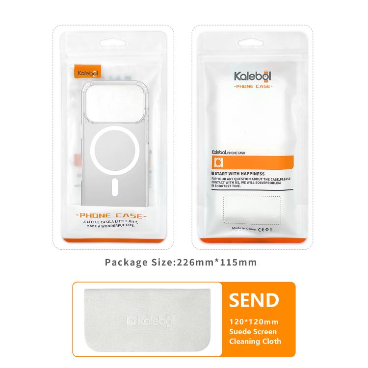 For iPhone 17 Kalebol Metal Lens Frame MagSafe Frosted PC Phone Case(Frosted White) by Kalebol