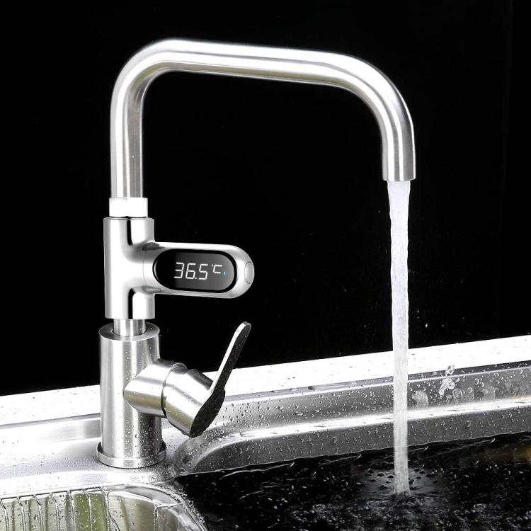 BD-LS-01 Second Generation LED Digital Display Shower Water Thermometer(Plating) by bashfashion