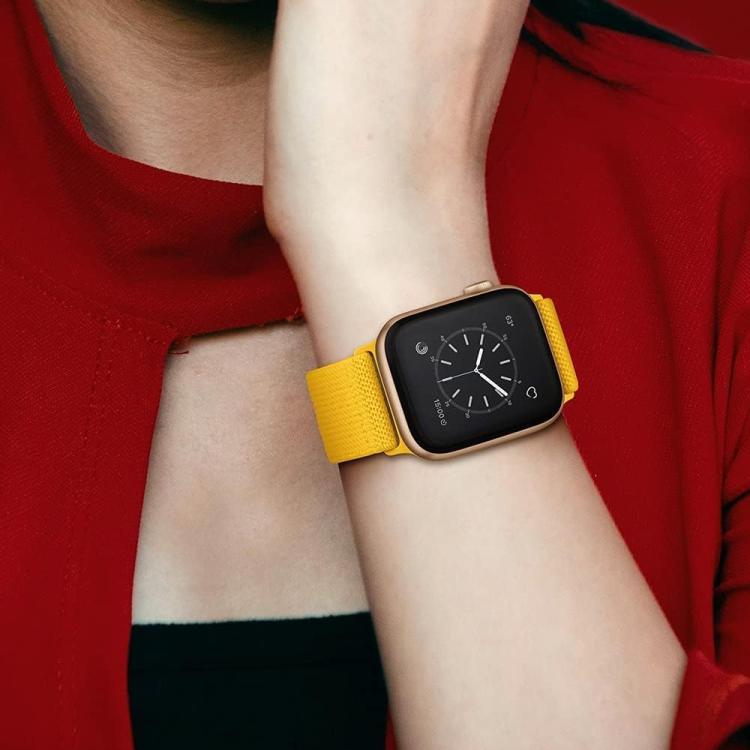 For Apple Watch 38 / 40 / 41 / S10 42mm xDfind Adjustable Slide Buckle Elastic Nylon Watch Band(Grey White Leopard) by xDfind