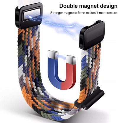 For Xiaomi Band 9 Pro/8 Pro/Redmi Watch 6/5/4 xDfind Magnetic Buckle Nylon Braid Loop Watch Band(Starlight) by xDfind