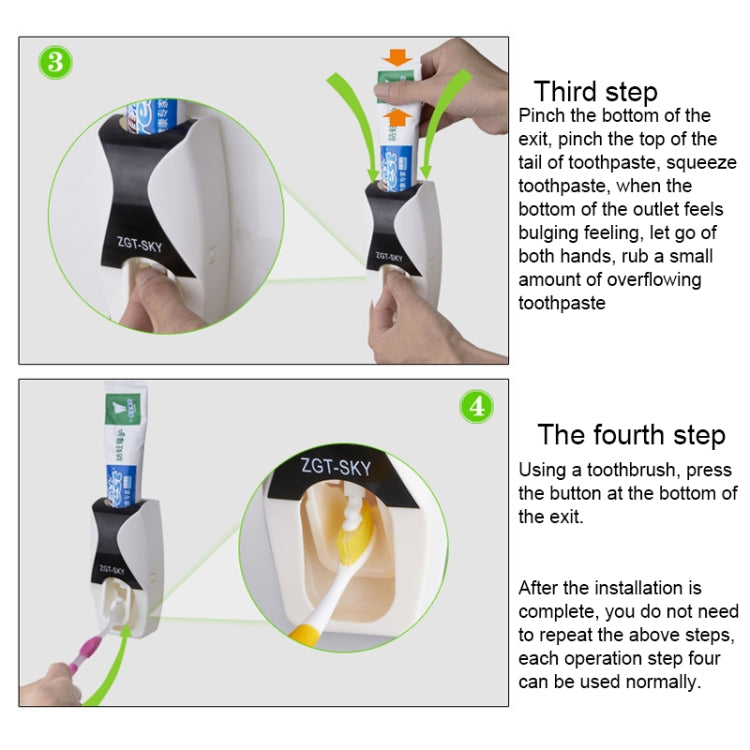 Automatic Toothpaste Dispenser Set with 5 Toothbrush Holder (Green) by bashfashion