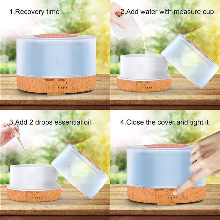 T700 Remote Control Wood Pattern Air Humidifier Automatic Alcohol Sprayer Essential Oil Diffuser Ultrasonic Mist Maker Ultrasonic Aroma Diffuser Atomizer Color LED, Capacity: 700ml, DC 24V, US Plug by bashfashion