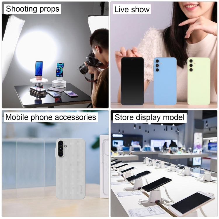 For Samsung Galaxy A15 5G Black Screen Non-Working Fake Dummy Display Model (Silver) by bashfashion