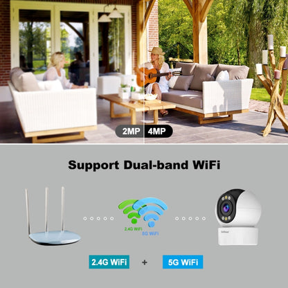SriHome SH046 4.0 Million Pixels FHD Low Power Consumption Wireless Home Security Camera System (AU Plug) by SriHome
