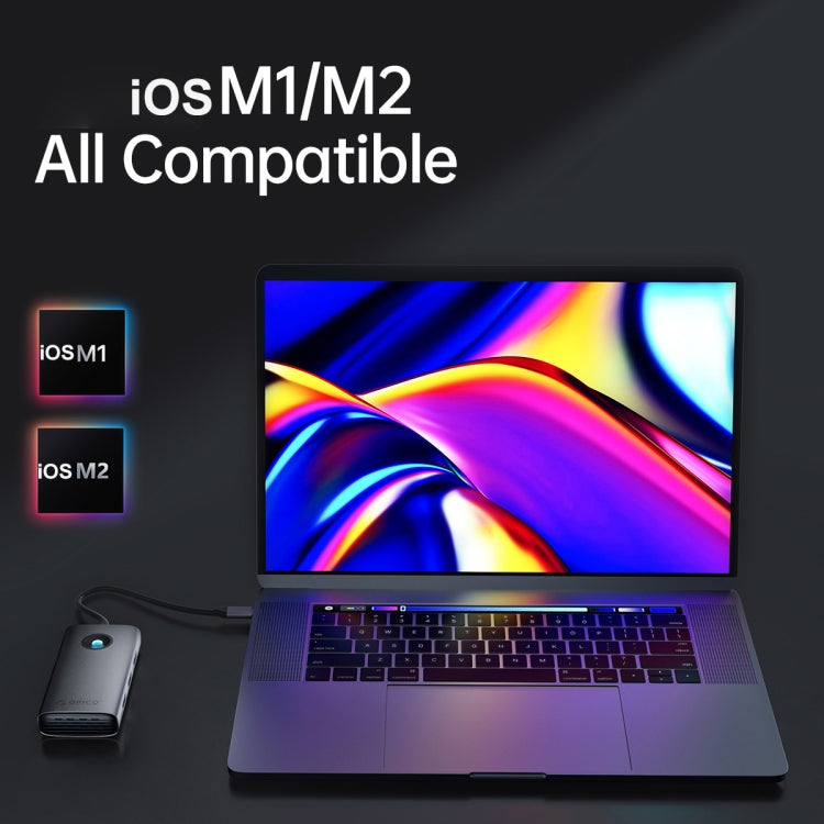 ORICO PW11-6P Type-C / USB-C 6-in-1 5Gbps Multifunction Docking Station (Silver) by ORICO