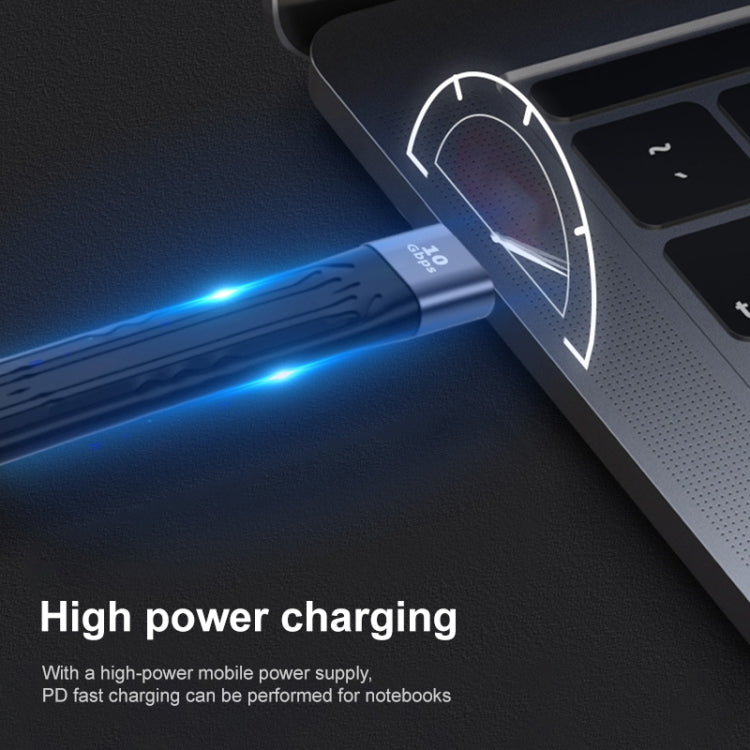 10Gbps USB Male to USB Female Soft Flat Sync Data Fast Charging Cable by bashfashion