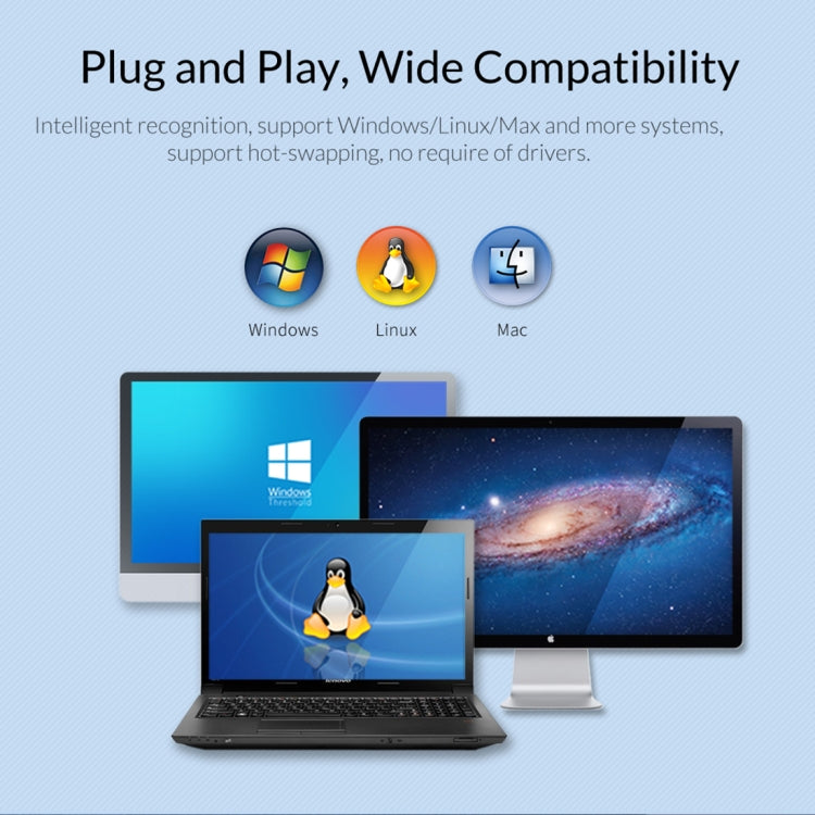 ORICO DD25 C3 2.5 inch Type-C to Type-C and USB Mechanical SSD Enclosure, Supported Capacity: 6TB(Dark Gray) by ORICO