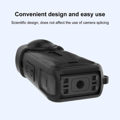 For Insta360 X5 PULUZ Silicone Protective Case with Lens Cover (Black) by PULUZ