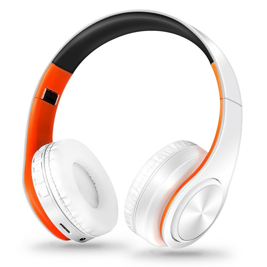 LPT660 Wireless Folding Sports Stereo Music Bluetooth Phones Earphones Support TF Card (Orange) by bashfashion