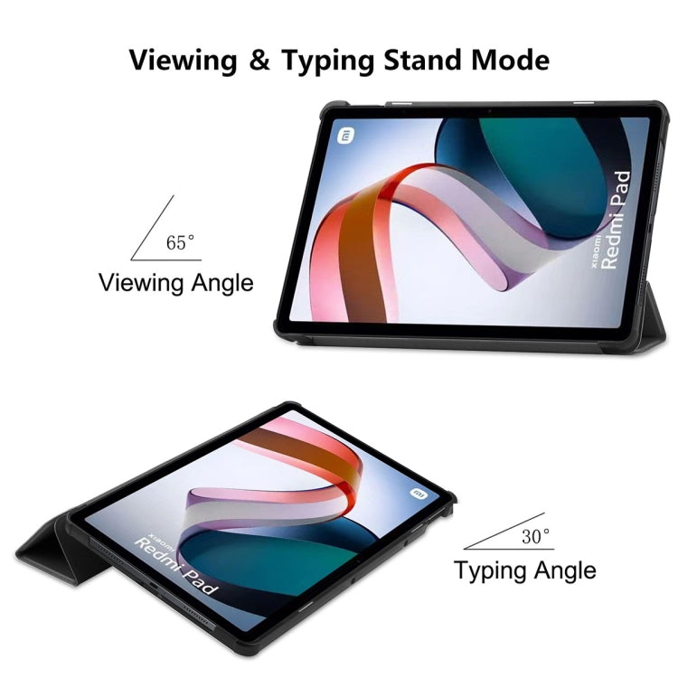 For Xiaomi Redmi Pad 10.61 inch ENKAY Tri-fold Custer Texture Leather Stand Smart Case(Grey) by ENKAY