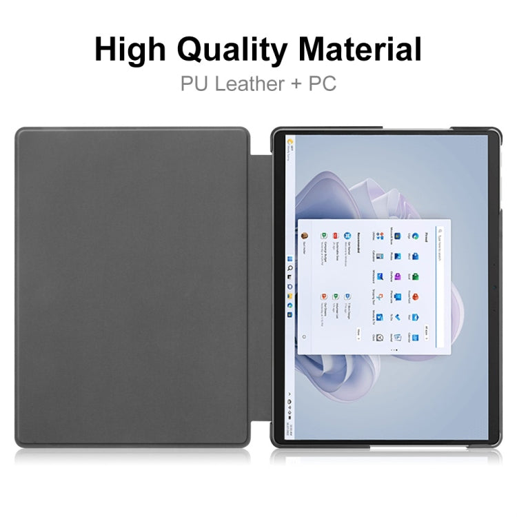 For Microsoft Surface Pro 9 / 10 / 11 JUNSUNMAY Custer Painted Stand Leather Tablet Case(Retro Tower) by JUNSUNMAY