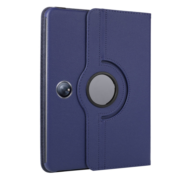 For OnePlus Pad / OPPO Pad 2 ENKAY 360 Degree Rotation Stand Litchi Leather Smart Tablet Case(Dark Blue) by ENKAY