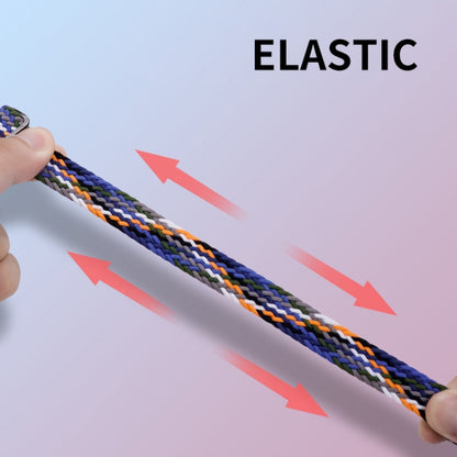 For Xiaomi Mi Band 8 ENKAY Hat-Prince 2 in 1 Set Full Coverage Screen Protector + Elastic Braided Nylon Watch Band(Colorful Orange) by ENKAY