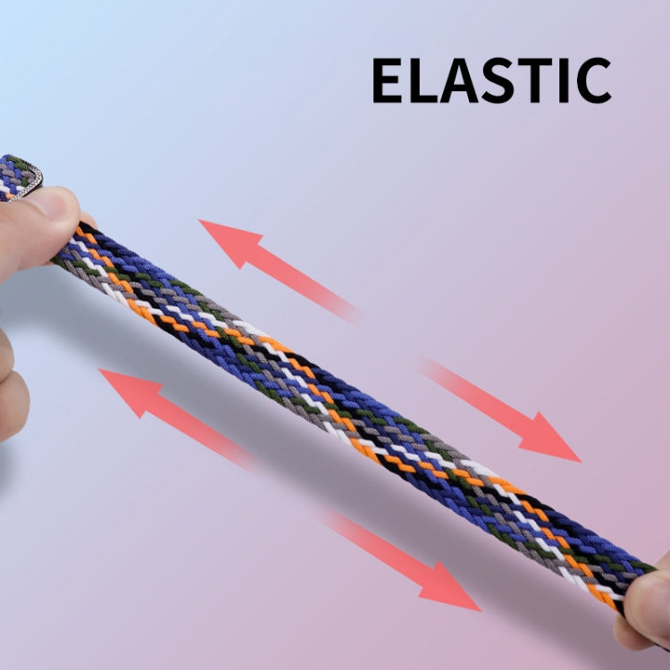 For Xiaomi Mi Band 8 ENKAY Hat-Prince 2 in 1 Set Full Coverage Screen Protector + Elastic Braided Nylon Watch Band(Denim) by ENKAY