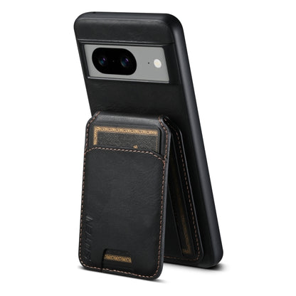 For Google Pixel 8a Suteni H02 Leather Wallet Stand Back Phone Case(Black) by Suteni
