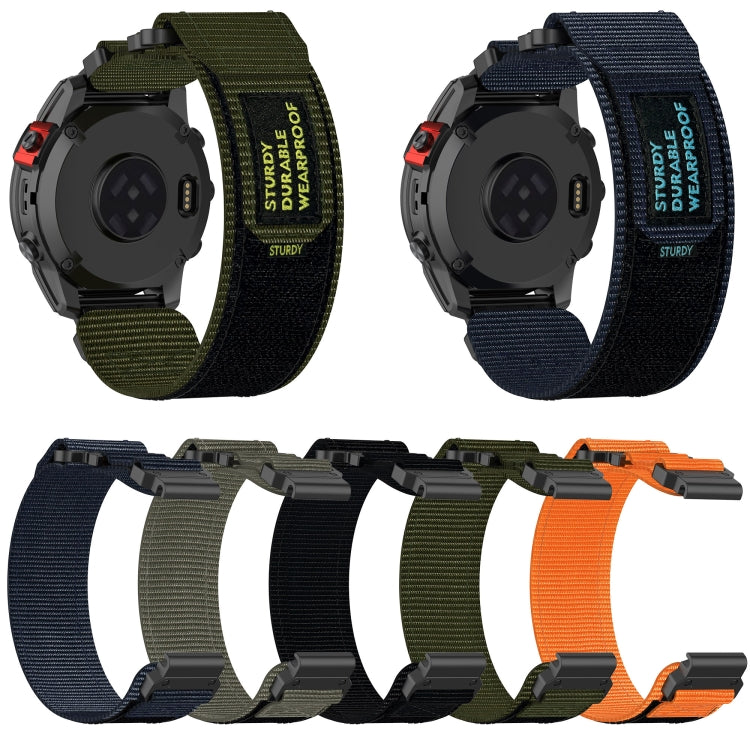 For Garmin Fenix 5 Plus 22mm Nylon Hook And Loop Fastener Watch Band(Blue) by bashfashion