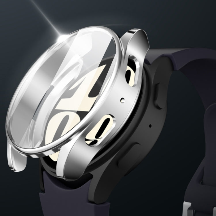 For Samsun Galaxy Watch 7 44mm Full Coverage TPU Electroplated Watch Protective Case(Black) by bashfashion