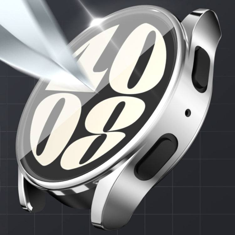 For Samsun Galaxy Watch 7 44mm Full Coverage TPU Electroplated Watch Protective Case(Black) by bashfashion