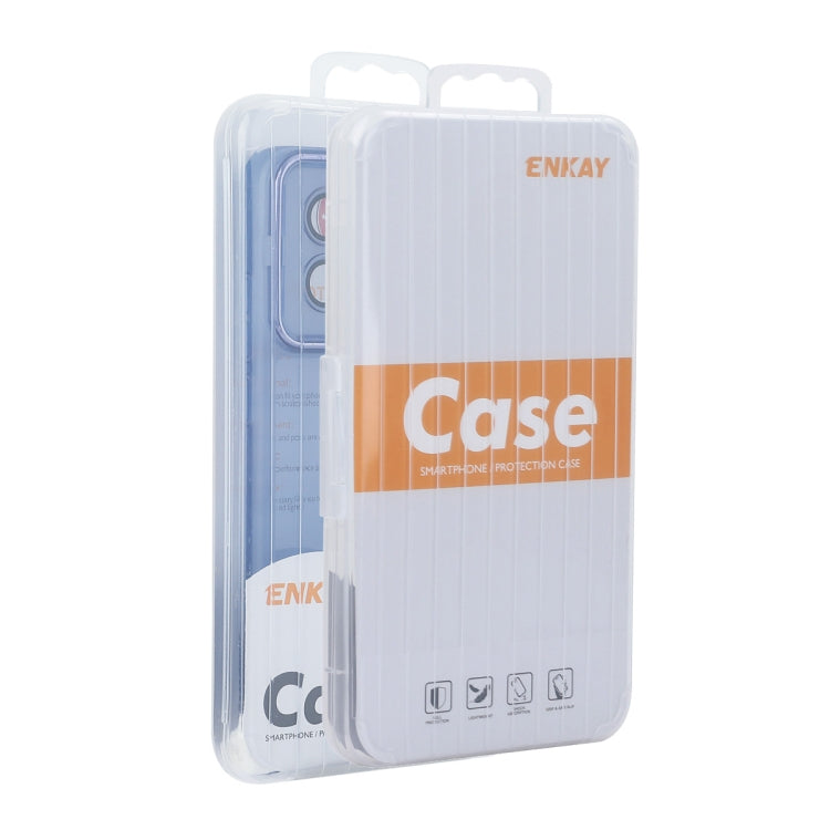 For iPhone 15 Pro ENKAY Hat-Prince Translucent Matte TPU Phone Case with Lens Film(Purple) by ENKAY