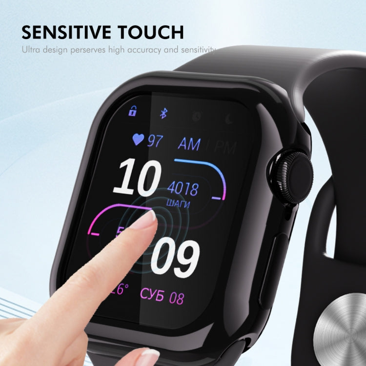 For Apple Watch Series 11 / 10 42mm ENKAY Hat-Prince Electroplated Soft TPU Case with Screen Film(Pink) by ENKAY