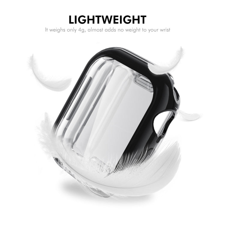 For Apple Watch Series 11 / 10 46mm ENKAY Hat-Prince Electroplated Soft TPU Case with Screen Film(Silver) by ENKAY