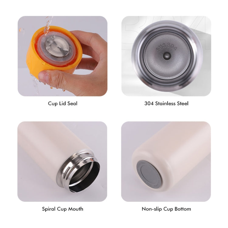 JUNSUNMAY 420ml Vacuum Insulated Water Bottle with LED Temperature Display(Beige) by JUNSUNMAY