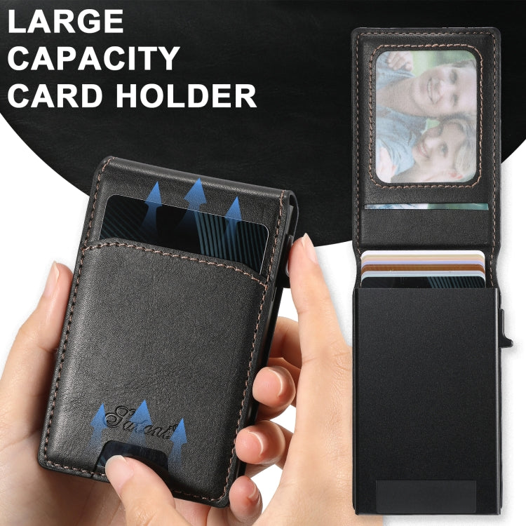 For Google Pixel 9 Pro XL Suteni H19 Oil Wax 2-in-1 MagSafe Removable Card Box Back Phone Case(Black) by Suteni