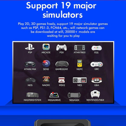 GD10 32G Built-In 10000+ Games Dual System Set-Top Box 3D Home 4K HD TV Game Console Box EU Plug(Black) by ANBERNIC