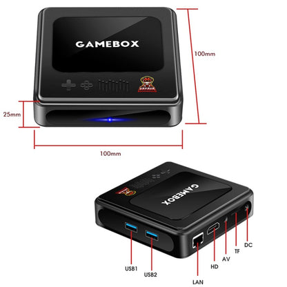 GD10 256G Built-In 60000+ Games Dual System Set-Top Box 3D Home 4K HD TV Game Console Box UK Plug(White) by ANBERNIC