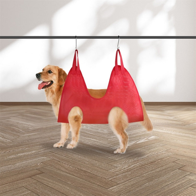 Small & Medium Pet Grooming Polyester Hanging Hammock With Trimming Tool, Size:L(Gray) by bashfashion