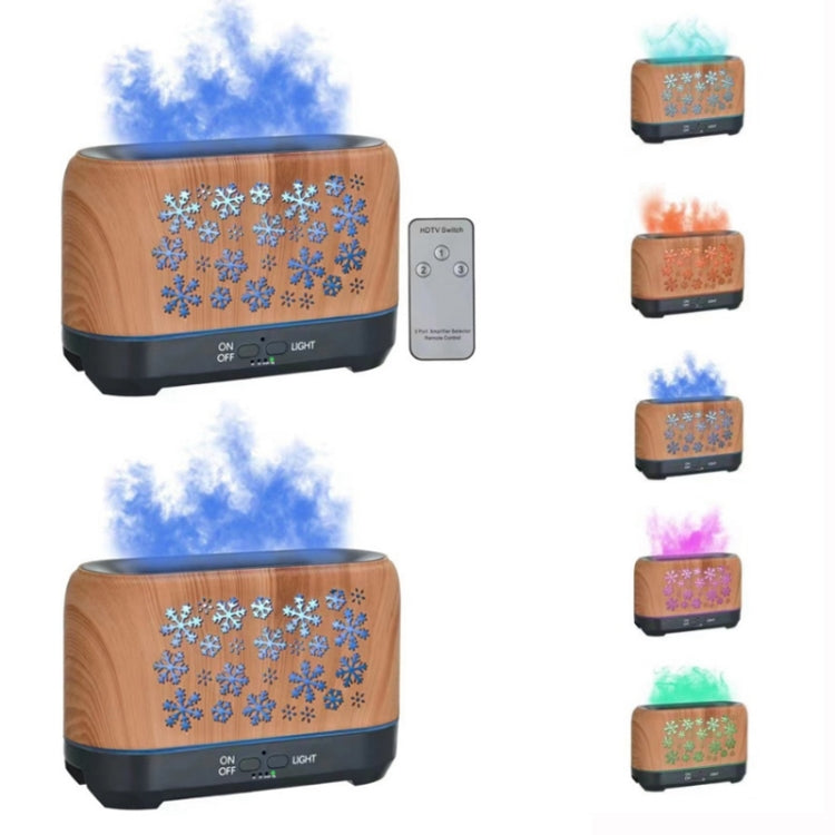 Home Colorful Simulation Flame Incense Smoked Lamp Humidifier, Model:Remote Control(UK Plug) by bashfashion