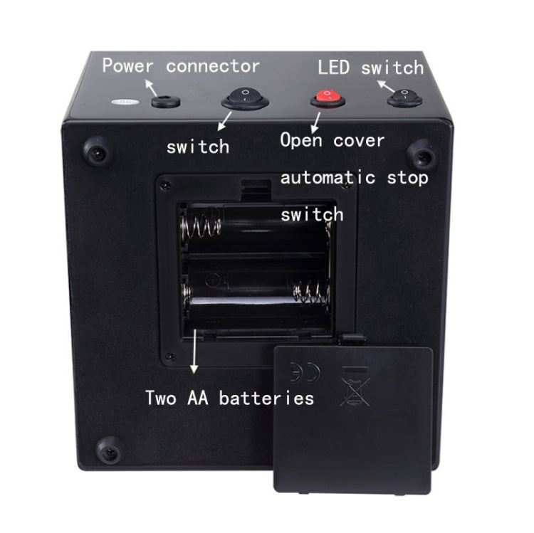 Watch Shaker Automatic Mechanical Watch Rotating Motor Winding Box, US / EU / UK Plug(Black Carbon Fiber Texture) by bashfashion