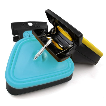 DT Portable Toilet Picker For Pets Outing Folding Clip Collector, Size: 18x14.5x5cm(Yellow) by bashfashion