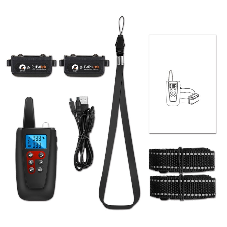 PaiPaitek PD526V-2 1 In 2 100-Speed Sound Vibration Remote Control Training Dog Device Anti-Barking Device Electronic Remote Control Collar by PaiPaitek