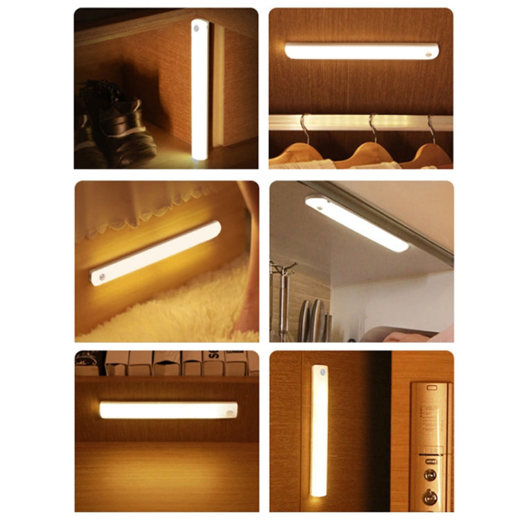 Magnetic Rechargeable Cabinet Bedside Human Body Induction Lamp, Specification: 200 mAh Without Switch 15cm(White Light) by bashfashion