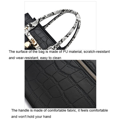 2613 2 In 1 Large Capacity Stone Pattern Bags(Khaki) by bashfashion